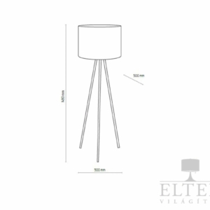 Kép 2/2 - TK Lighting Mia állólámpa fekete