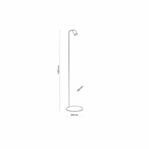 Kép 2/2 - TK Lighting Logan állólámpa fehér
