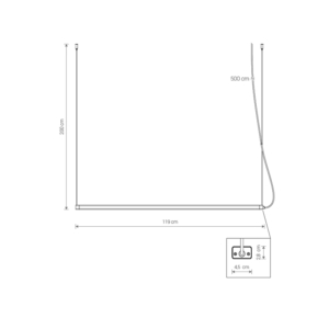 Kép 3/3 - Nowodvorski Cameleon H LED függesztett lámpa fekete