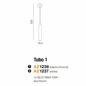 Kép 2/3 - AZzardo Tubo függeszték fekete