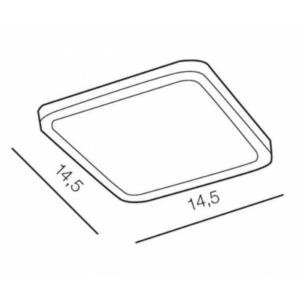 Kép 2/3 - AZzardo Slim Square LED beépíthető fürdőszobai lámpa fehér