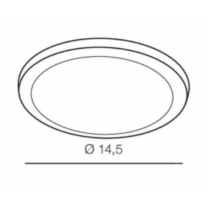 Kép 2/3 - AZzardo Slim Round LED beépíthető fürdőszobai lámpa fekete