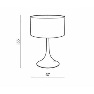 Kép 2/3 - Azzardo Niang asztali lámpa fehér