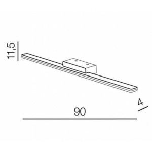 Kép 2/3 - AZzardo Epsilon LED fürdőszobai fali lámpa fekete