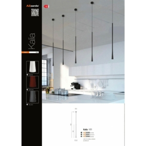 Kép 2/2 - AZzardo Kalia LED függeszték fehér