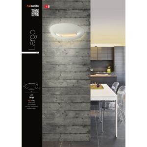 Kép 2/2 - AZzardo Largo LED fali lámpa fehér