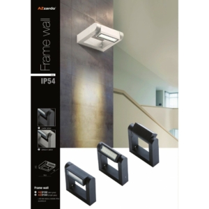 Kép 2/3 - AZzardo Frame Wall LED kültéri fali lámpa sötétszürke