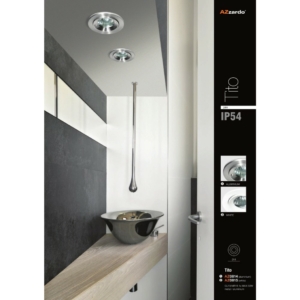 Kép 3/4 - AZzardo Tito beépíthető fürdőszobai lámpa matt króm