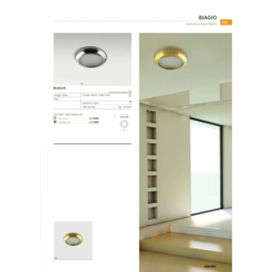 Kép 2/2 - Azzardo Biagio beépíthető fürdőszobai lámpa arany