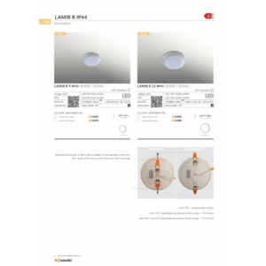Kép 2/2 - AZzardo Lamir Round LED víz-védett beépíthető lámpa fehér