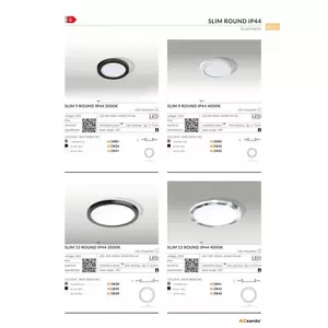 Kép 3/3 - AZzardo Slim Round LED beépíthető fürdőszobai lámpa fehér