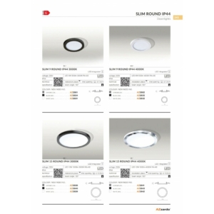Kép 3/3 - AZzardo Slim Round LED beépíthető fürdőszobai lámpa fekete