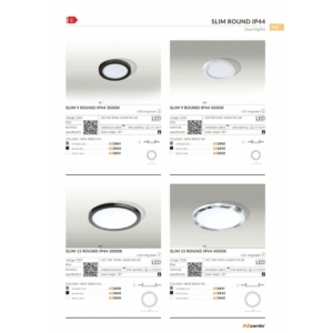 Kép 3/3 - AZzardo Slim Round LED beépíthető fürdőszobai lámpa króm