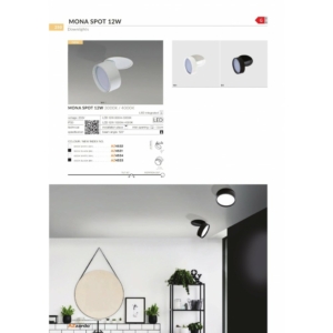 Kép 3/3 - AZzardo Mona LED beépíthető lámpa fekete