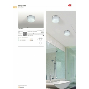 Kép 4/4 - Azzardo Linz LED fürdőszobai beépíthető lámpa opál