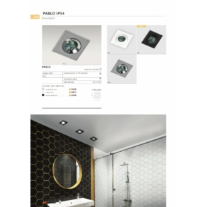 Kép 3/3 - AZzardo Pablo beépíthető fürdőszobai lámpa fehér
