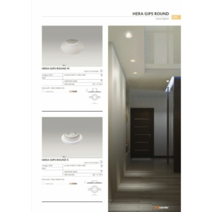 Kép 3/3 - AZzardo Hera Gips beépíthető lámpa fehér
