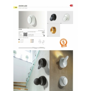Kép 3/3 - AZzardo Avon LED fali lámpa fekete