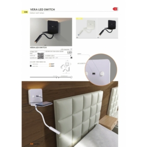 Kép 2/2 - Azzardo Vera LED falikar fekete