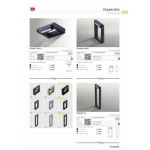 Kép 2/2 - AZzardo Frame Spike LED kültéri állóámpa szürke
