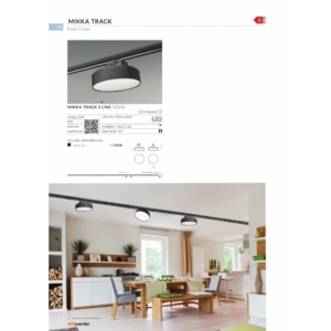 Kép 2/2 - AZzardo Mikka LED sínrendszeres lámpafej fekete (K)
