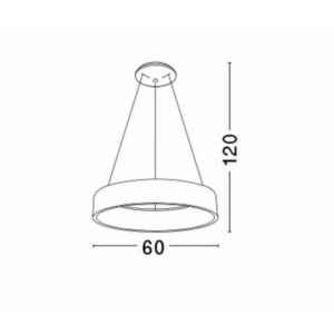 Kép 2/3 - Nova Luce Rando LED függeszték barna