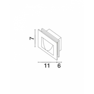 Kép 3/4 - Nova Luce Krypton kültéri LED beépíthető lámpa grafit