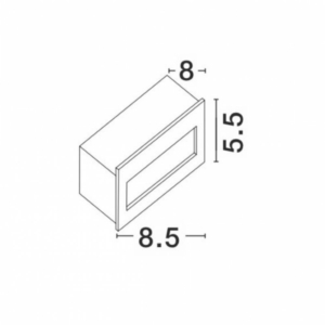 Kép 2/3 - Nova Luce Krypton kültéri LED beépíthető lámpa fehér