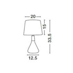 Kép 2/3 - Nova Luce Montes asztali lámpa réz