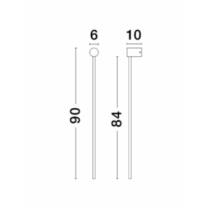 Kép 3/3 - Nova Luce Synthesi LED falikar fehér