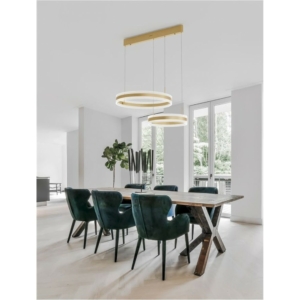 Kép 2/5 - Nova Luce Agos LED függesztett lámpa arany
