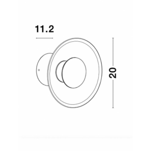 Kép 3/4 - Nova Luce Esil LED fali lámpa arany
