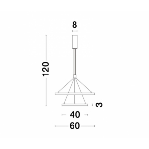 Kép 2/3 - Nova Luce Empatia LED függeszték arany