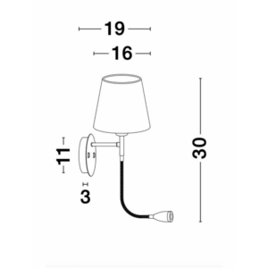 Kép 4/5 - Nova Luce Nia falikar fehér
