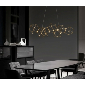 Kép 2/4 - Nova Luce Nebula LED függeszték arany