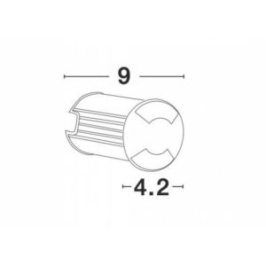 Kép 2/3 - Nova Luce Bang LED kültéri beépíthető lámpa matt króm