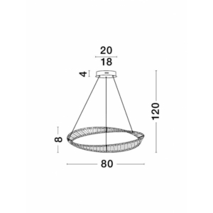 Kép 4/5 - Nova Luce Aurelia LED függesztett lámpa arany