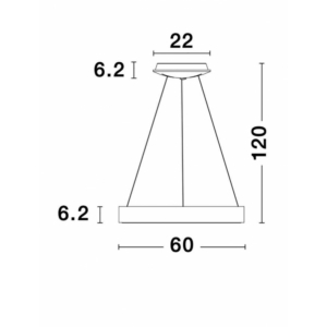 Kép 3/4 - Nova Luce Rando Thin LED függeszték matt króm