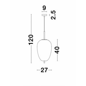 Kép 3/4 - Nova Luce Lato függeszték opál