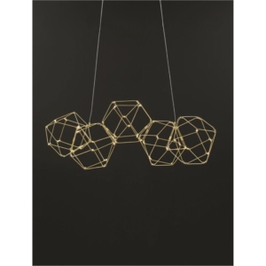 Kép 4/6 - Nova Luce Nebula LED függesztett lámpa arany