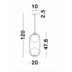 Kép 3/4 - Nova Luce Obitar függeszték arany