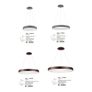 Kép 5/5 - Nova Luce Albi LED függeszték barna (K)