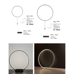 Kép 5/6 - Nova Luce Ring LED fali lámpa fekete