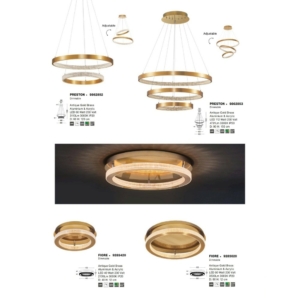 Kép 3/3 - Nova Luce Fiore LED mennyezeti lámpa arany (K)