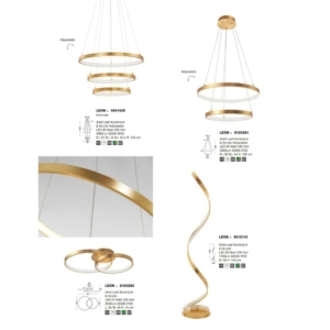 Kép 6/6 - Nova Luce Leon LED állólámpa matt arany
