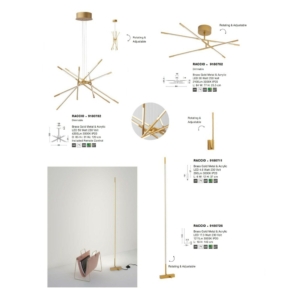 Kép 4/4 - Nova Luce Raccio LED fali lámpa arany (K)