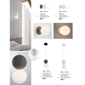 Kép 6/6 - Nova Luce Zero fali lámpa szürke