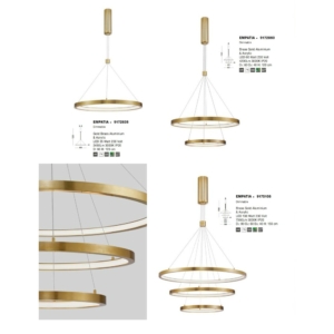 Kép 3/3 - Nova Luce Empatia LED függeszték arany