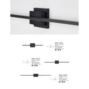 Kép 12/12 - Nova Luce Azure LED falikar fekete