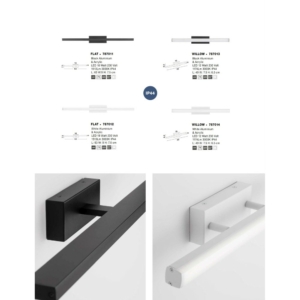 Kép 4/4 - Nova Luce Willow LED víz-védett falikar fekete